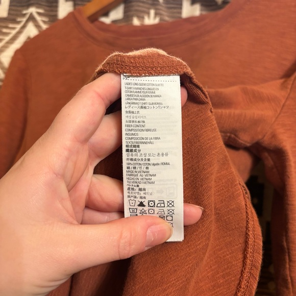 Kirkland Burnt Orange Women’s Long Sleeve Shirt, Size Large, 100% Cotton - Picture 6 of 11